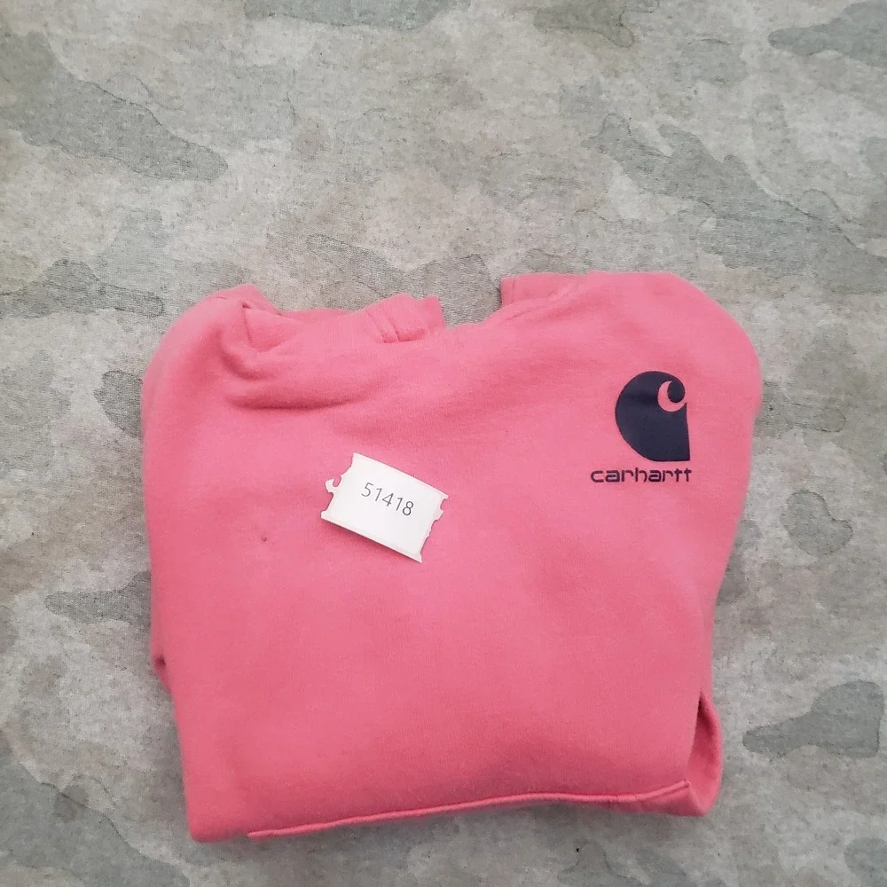 Carhartt Sweatshirt Youth 6X Pink Pullover Hoodie Workwear